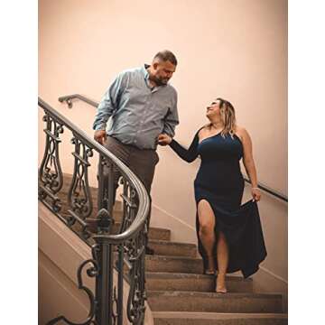 BEAGIMEG Women's Sexy Elegant One Shoulder Backless Evening Long Dress Black 2