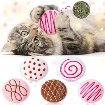 MALLMALL6 Catnip Toys for Cat - 5Pcs Chocolate Truffles Valentine's Day Catmint Interactive Teething...