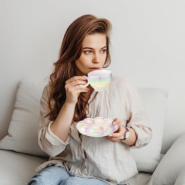 Sumind 3 Pcs Ceramic Coffee Mug Set - Creative & Safe