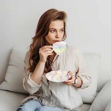 Sumind 3 Pcs Ceramic Coffee Mug Set - Creative & Safe