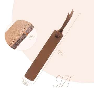 6PCs Bookmark, Leather Bookmarks with Leather Rope, Page Markers Reading Gifts for Women, Readers, Book Mark for Book Lovers by HNQCPCVU