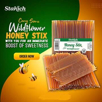 Stakich Wildflower Honey Stix (200 Stix)