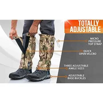 Pike Trail Waterproof Gaiters for All Outdoor Activities