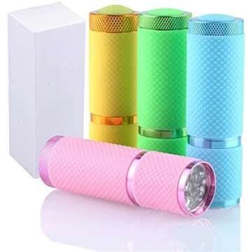 Meitawilltion 9 LED Small Glow Nail Lamp,Mini UV Nail Dryer for Gel Nails Polish,Portable Flashlight for Nail Art-Blue