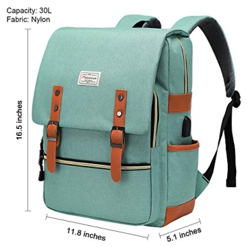 Modoker Vintage Laptop Backpack for Stylish Organization