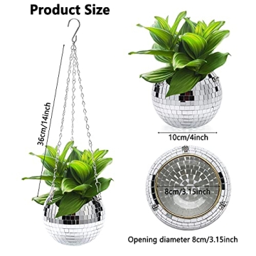 skonhed Disco Ball Planter – Stylish Hanging Flower Pot