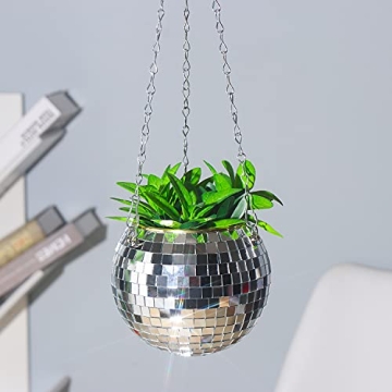 skonhed Disco Ball Planter – Stylish Hanging Flower Pot