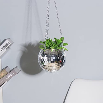 skonhed Disco Ball Planter – Stylish Hanging Flower Pot