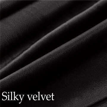 lalaLOOM Elegant Velvet Throw Pillow Covers Set of 2 - 18x18 Premium Soft Cases, Jet Black