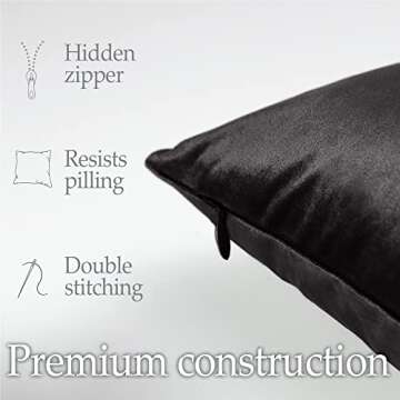 lalaLOOM Velvet Throw Pillow Covers Set of 2 for Home Decor