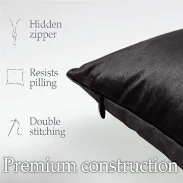 lalaLOOM Velvet Throw Pillow Covers Set of 2 for Home Decor