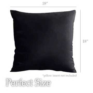 lalaLOOM Velvet Throw Pillow Covers Set of 2 for Home Decor
