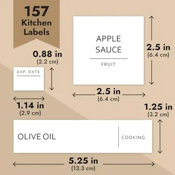 157 Pantry Organization Labels Water Resistant Minimalist Style