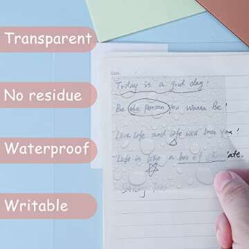 AIERSA Transparent Sticky Notes, 3"x3" Clear Sticky Notes Tabs Set for Annotation Books,Page Markers, Index, Bible Accessories, Aesthetic School Office Supplies,Neutral Pastel Colors,2 Pads