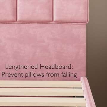 LIKIMIO Twin Velvet Bed Frame with Storage for Kids