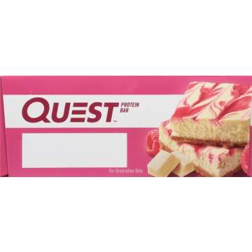 Quest White Chocolate Raspberry Protein Bars - 20g Protein