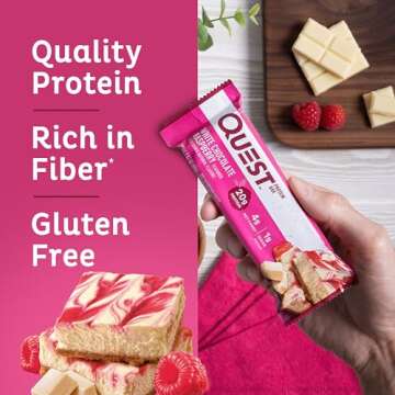 Quest White Chocolate Raspberry Protein Bars - 20g Protein