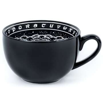 Rogue + Wolf Large Ouija Coffee Mug Halloween Mug Witchy Gifts Goth Accessories for Women Hocus Pocu...
