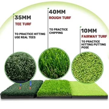 SAPLIZE Golf Practice Net with Mat, Tees & Balls - 10x7 ft