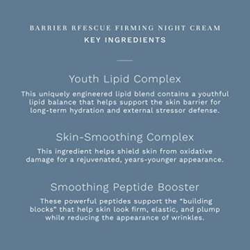 City Beauty Barrier Rescue Firming Night Cream - Plump & Smooth - Overnight Moisturizer with Peptides & Lipids - Solution for Dry Skin, Wrinkles, & Sagging - Anti-Aging Cruelty-Free Skin Care