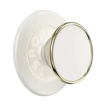 PopSockets Phone Grip with Expanding Kickstand, Compatible with MagSafe, Adapter Ring for MagSafe Included, Wireless Charging Compatible - Coconute Crème Wine Enamel