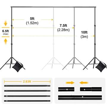 CPLIRIS Adjustable Backdrop Stand for Events and Photography