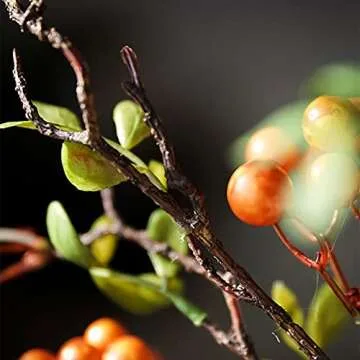 RESOYE 3Pack Artificial White Berry Stems, 27.5 Inches Faux Holly Berry Branches Artificial Berry Flowers Bouquet for Table Centerpiece Vase Home Wedding Christmas Holiday Decor