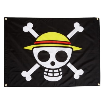 GE Animation GE-6468 One Piece Luffy's Straw Hat Pirate Flag Multi-colored, 31"