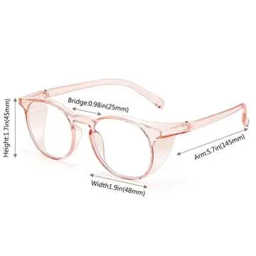 Outray 2 Pack Womens Safety Glasses Anti-Fog Blue Light Goggles Fashion Eye Protection