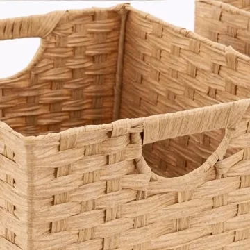 Handwoven Portable Laundry Bin Basket Set for Home Storage