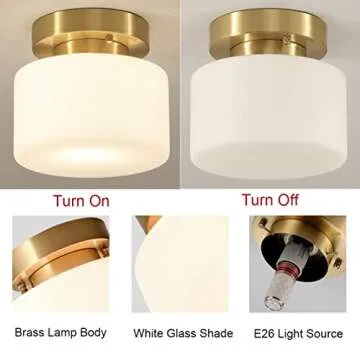 Elegant KCO Brass Drum Ceiling Light for Any Space