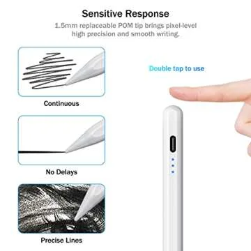 Cisteen Stylus Pen for iPad 2024-2018 with Faster Charge,Tilt Sensor Compatible with iPad Pro 11/13 ...