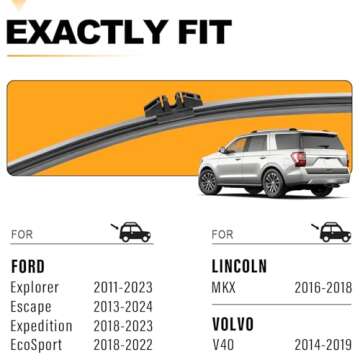AUTOBOO 11 Inch Rear Wiper Blade for Ford Explorer 2011-2022 2023 Escape 2013-2022 Lincoln MKX 2016-...