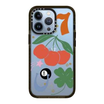 CASETiFY iPhone 13 Pro Case Impact Shockproof - Lucky - Clear Black