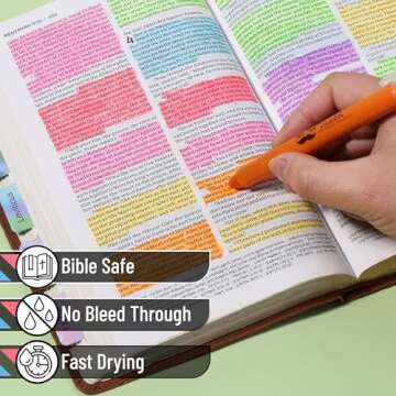 Mr. Pen- Gel Highlighters, Fluorescent Bible Highlighter, Pack of 12, No Bleed Highlighter, Dry Highlighter, Highlighters Assorted Color, Bible Journaling Supplies, Bible Markers for Tabs