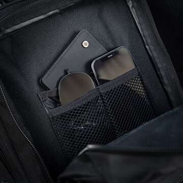 M-Tac Large Laser Cut Backpack 36L - Tactical Military Molle Lightweight Daypack - Army Rucksack Combat Bag (Black)