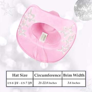 Keilin Rhinestone Cowgirl Hat for Party and Festive Fun