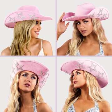 Keilin Rhinestone Cowgirl Hat for Party and Festive Fun