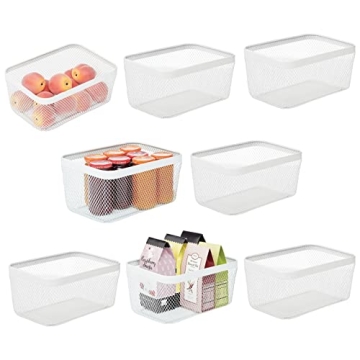 mDesign Steel Food Storage Organizer - 2 Pack