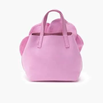 DEBIMY Women's Floral Clutch Purse PU Leather Flower Evening Bags Party Prom Handbag Wedding Crossbody Bucket Purse Pink