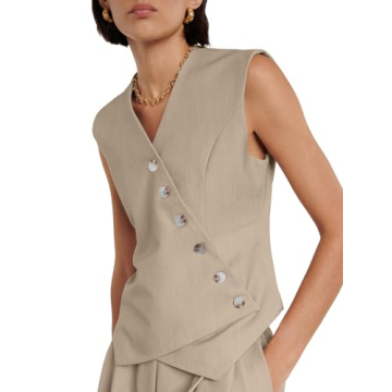 Cicy Bell Women’s V Neck Waistcoat Vest Blazers for Work