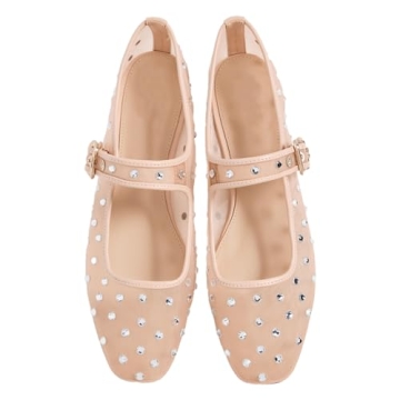 Chic olomisa Rhinestones Ballet Flats for Women