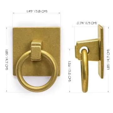 Stylish Hardware Philosophy Ring Plate Pulls - Set of 2