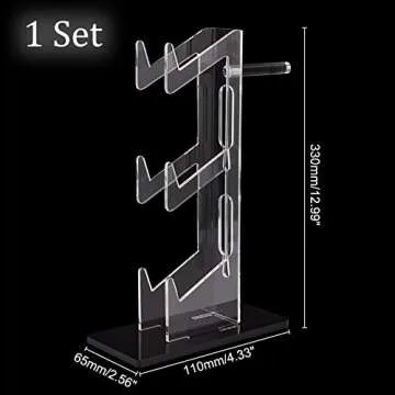 AHANDMAKER Universal 3 Tier Controller Holder, Transparent Acrylic Game Controller Display Stand, De...