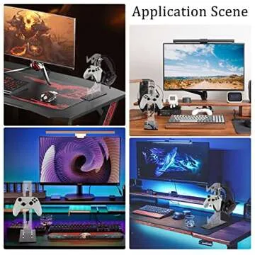 AHANDMAKER Universal 3 Tier Controller Holder, Transparent Acrylic Game Controller Display Stand, Detachable Gamepad Desktop Stand for Display and Organization