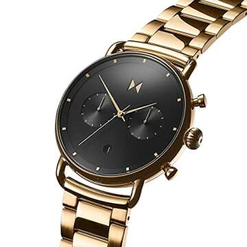 MVMT Blacktop Men's 47 MM Champion Gold Chronograph Watch