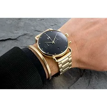 MVMT Blacktop Men's 47 MM Champion Gold Chronograph Watch