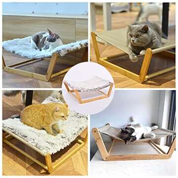 Comfortable Cat Hammock Bed with Double-Layer Cushion