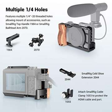 SMALLRIG Cage for Canon G7X Mark III (Just Fit for Canon G7X Mark III) CCC2422