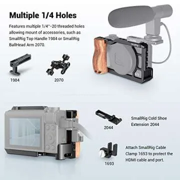 SMALLRIG Cage for Canon G7X Mark III (Just Fit for Canon G7X Mark III) CCC2422